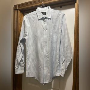 Nordstrom size 16 1/2 34-35 blue, purple, and white button up